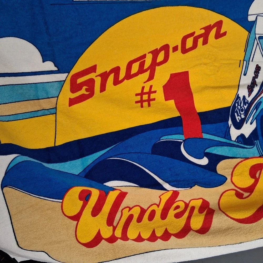 Vintage SNAP ON TOOLS Beach Towel #1 Under The Sun Van Sunset Garage Wall Art